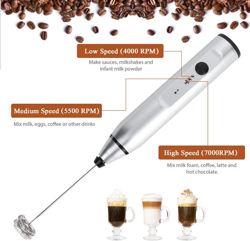 Không Dây Sữa Frothers Điện Cầm Tay Với USB Điện Mini Cà Phê Đánh Trộn Cho Cà Phê Cappuccino Kem