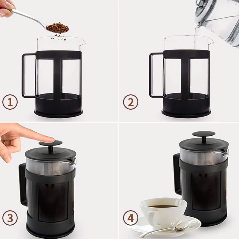 Bình Pha Trà Cà Phê Kiểu Pháp Cao Cấp 350ml Nóng Lạnh Văn Phòng Du Lịch Dã Ngoại Phượt
