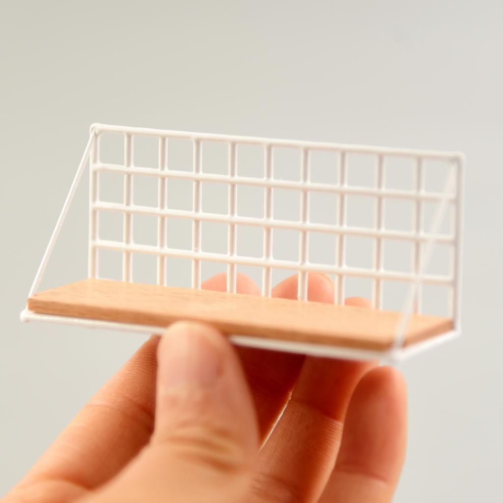1/12 House Miniature Furniture Room White Wall Shelf Rack Kit