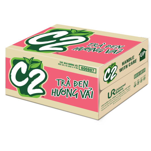 Thùng 24 chai Trà C2 455ml x 24 đủ vị