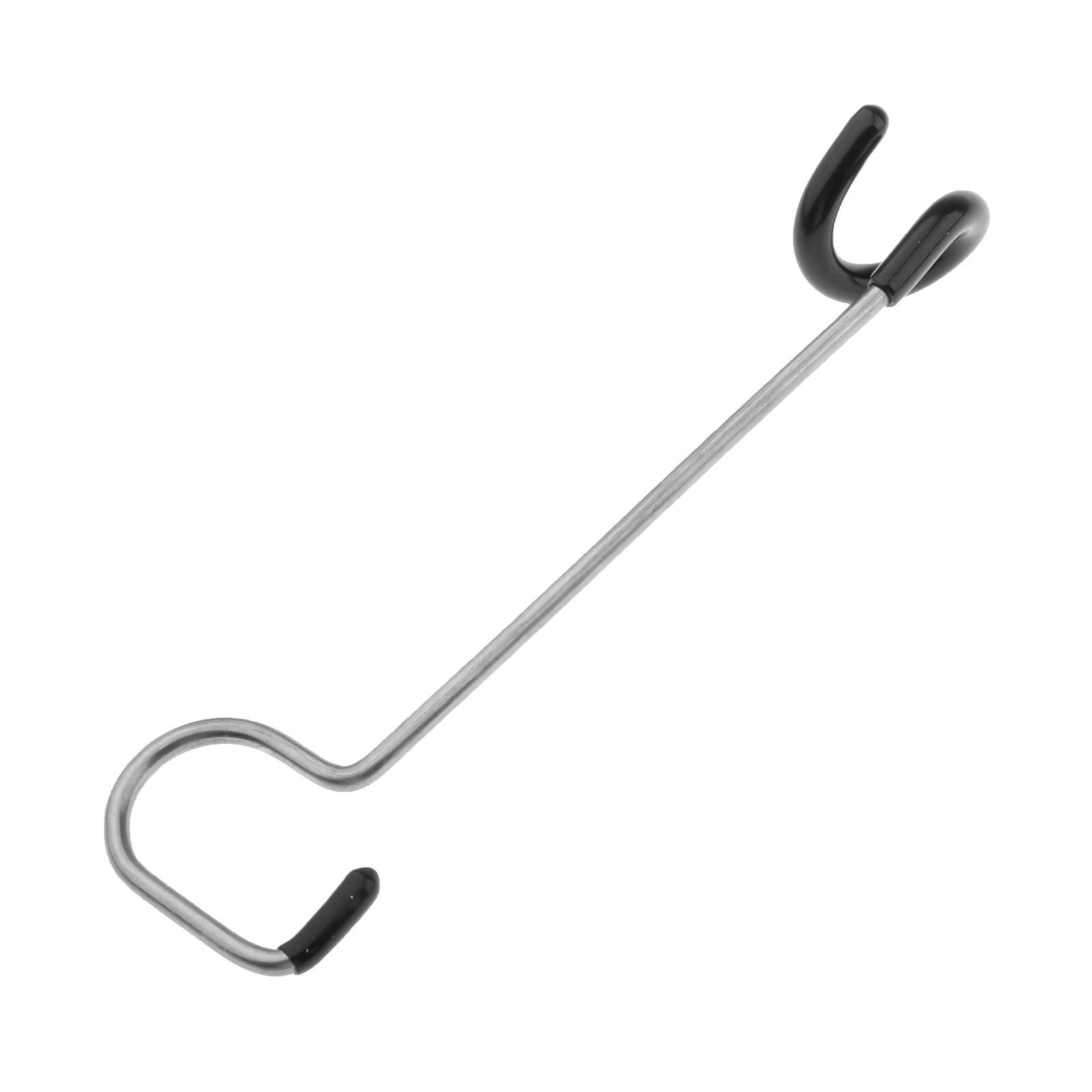 2xFoldable Lamp Pole Stainless Steel Hanger Hook Stand Hook Rack