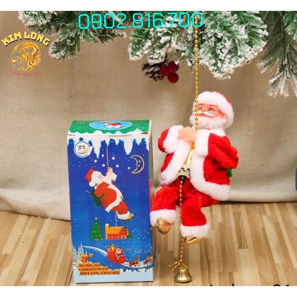 TẶNG PIN Đồ chơi ông già NOEL leo đu dây quà tặng giáng sinh hoặc phụ kiện trang trí Noel ngày lễ giáng sinh