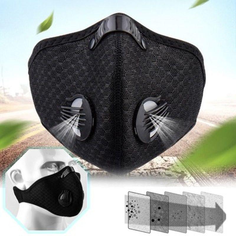 Khẩu Trang Cotton Thoáng Khí Chống Bụi Chống Ô Nhiễm Có Van Thở Cho Nam Và Nữ