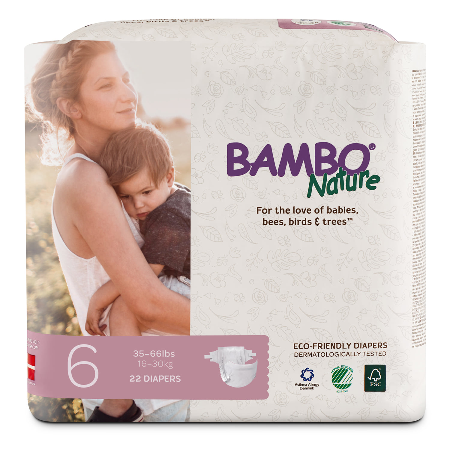 Tã Dán Em Bé Hữu Cơ Bambo Nature - gốc Đan Mạch - 16-30kg - XXL22 - 22 miếng