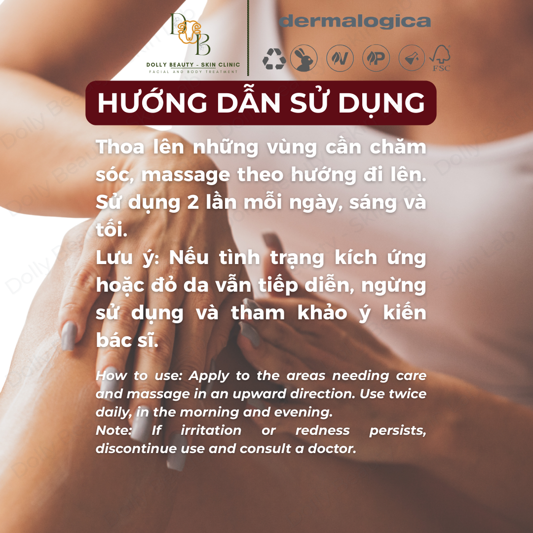 Tinh chất định hình body, giảm nếp nhăn, trẻ hoá Dynamic Skin Sculptor Body Serum siêu bóng loáng phù hợp với mọi loại da của Dermalogica
