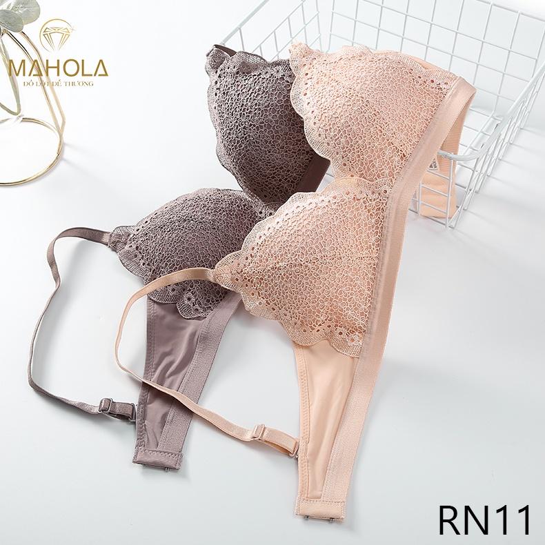 Áo lót mỏng nữ đúc su ren Mahola RN11