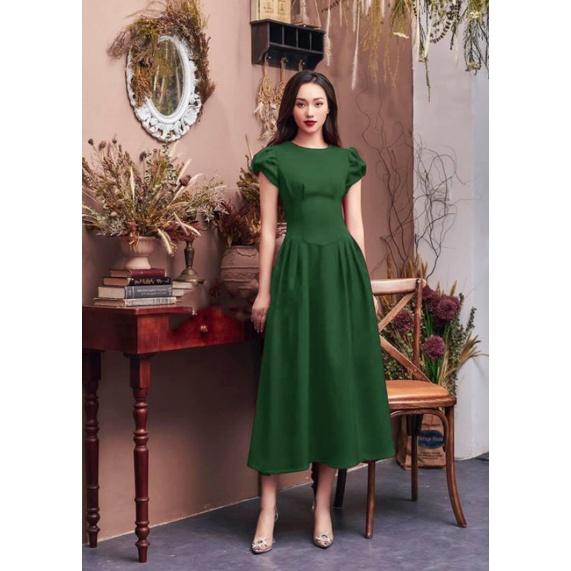 ĐẦM XOÈ TAY PHỒNG CỔ TRÒN