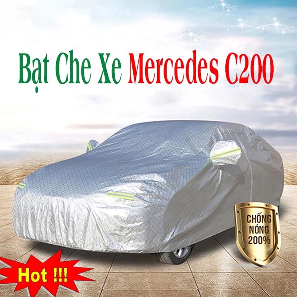 Bạt Phủ Xe Ô Tô MEC C200 - Bạt Phủ Ô Tô 5 Chỗ 3 Lớp Cao Cấp Chống Mưa, Chống Nắng, Chống Cháy Loại 1