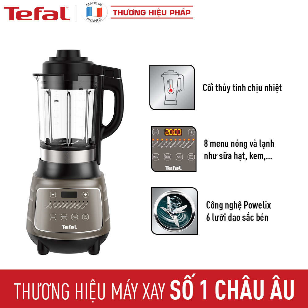 Máy làm sữa hạt, xay sinh tố và nấu đa năng Tefal BL967B66, 1300W, 1.75L - Hàng chính hãng