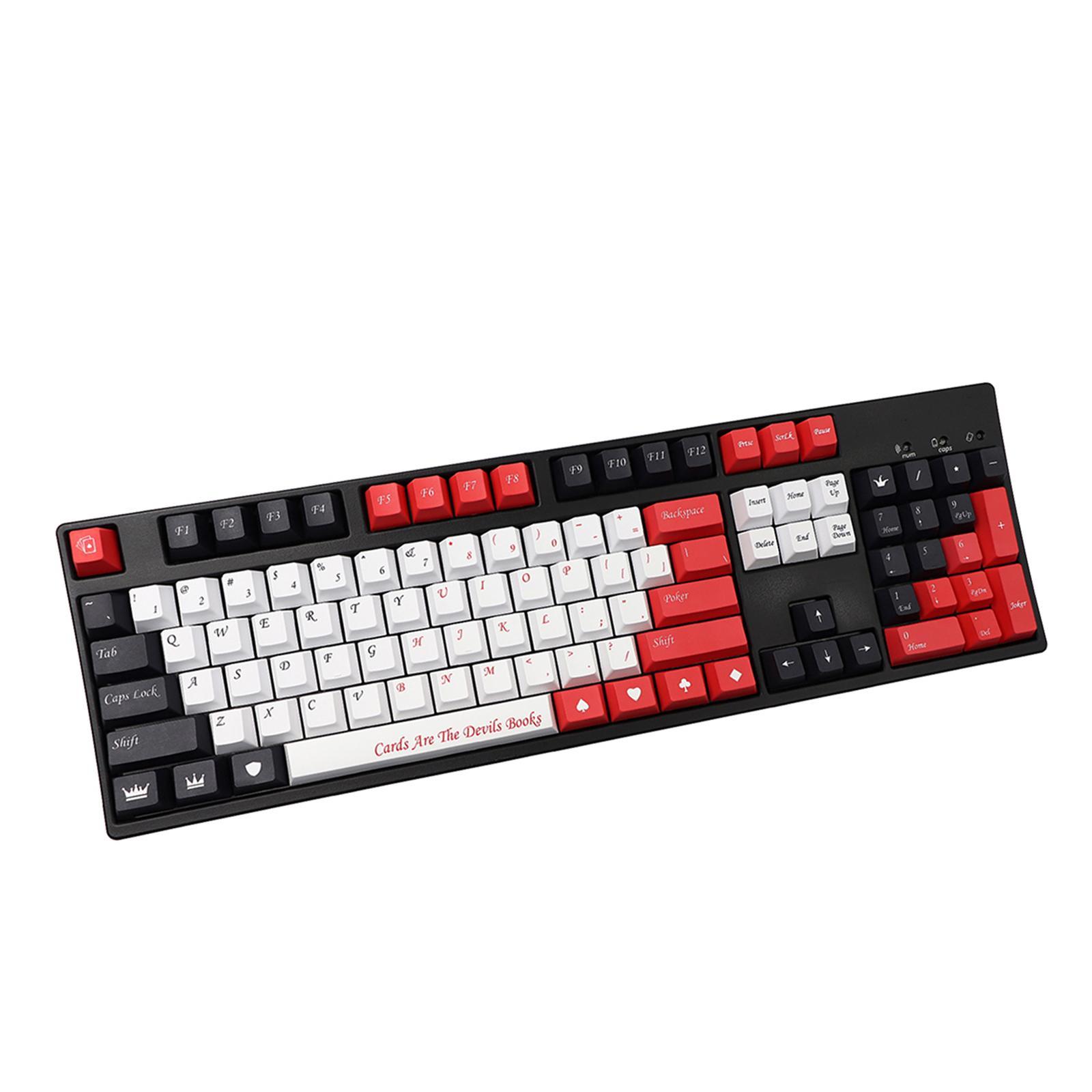 135-Key Poker theme Keycaps Keyset Switches for Cherry 87 keys Gaming