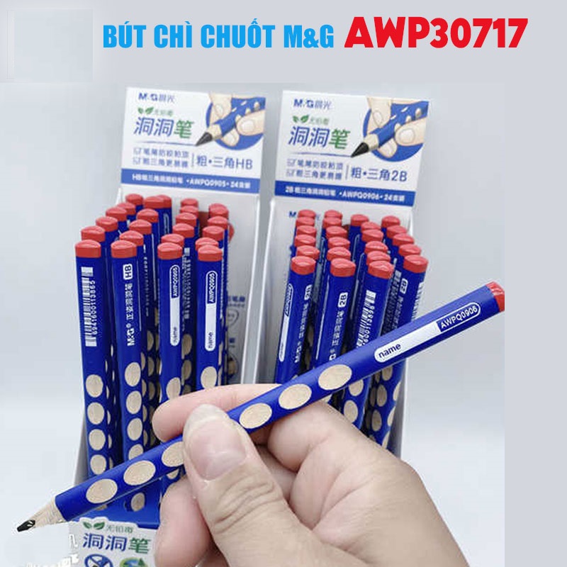 Bút chì khắc định vị M&amp;G AWP30717 2B màu xanh