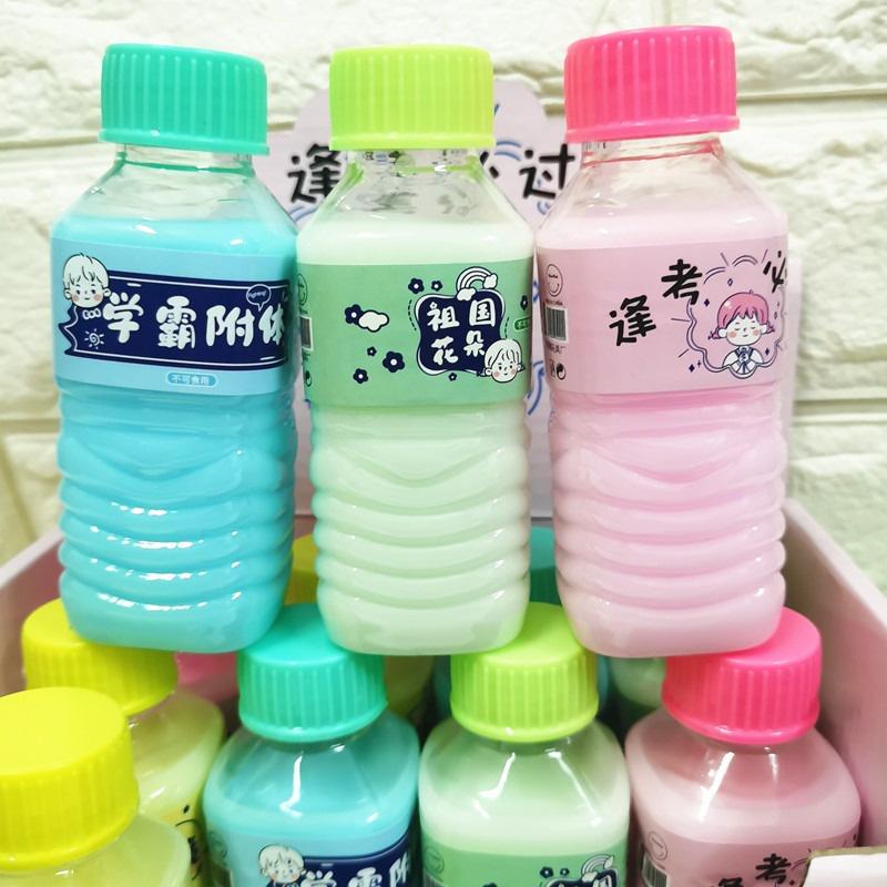 Slime CHAI SỮA 200ML chất thạch màu rainbow pastel cực đẹp Đồ chơi hũ slam chất nhầy ma thuật squishy