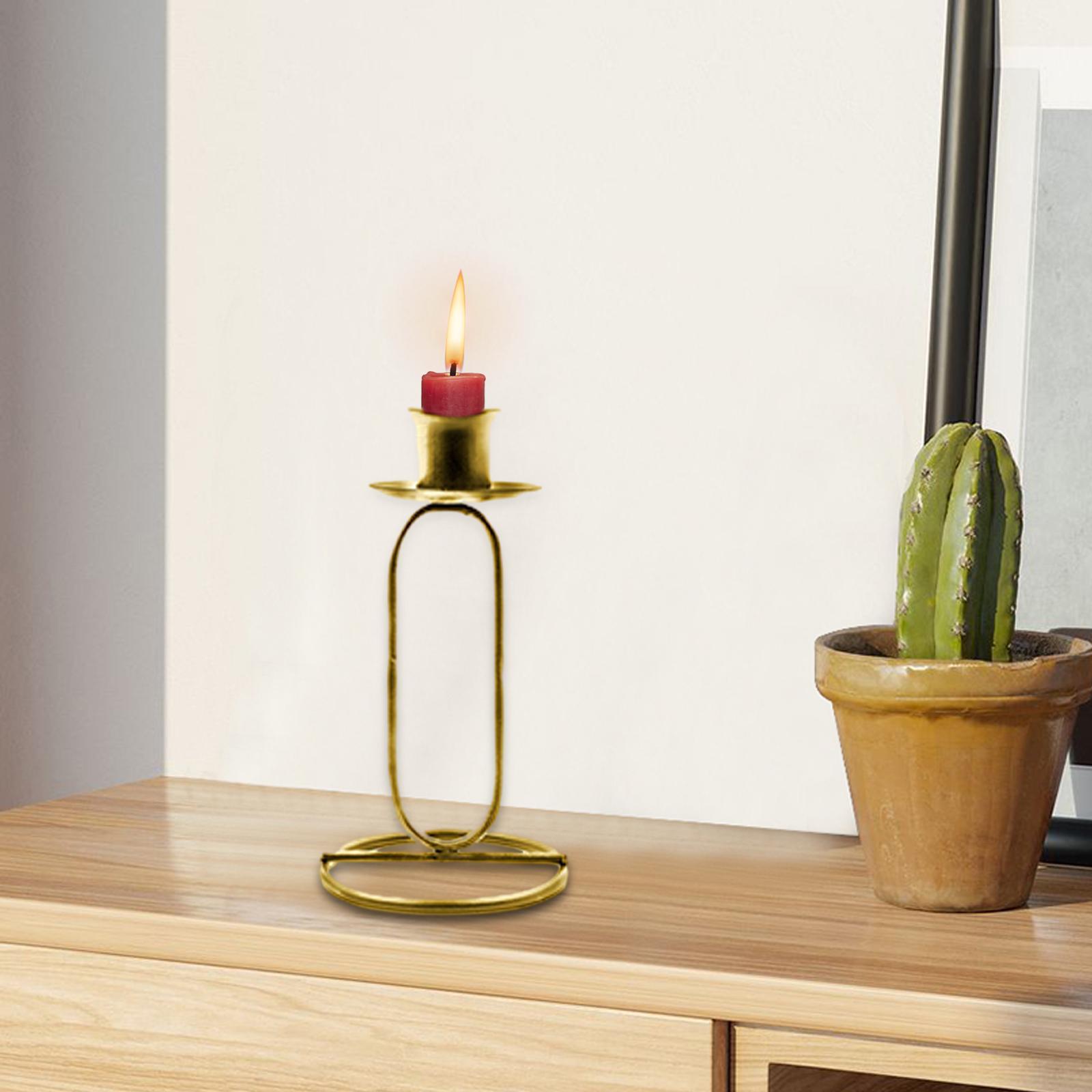 Metal Candlestick Tealight Candle Holder Candelabra Votive Candles Stand Iron Candleholder for Housewarming Farmhouse Home Fireplace
