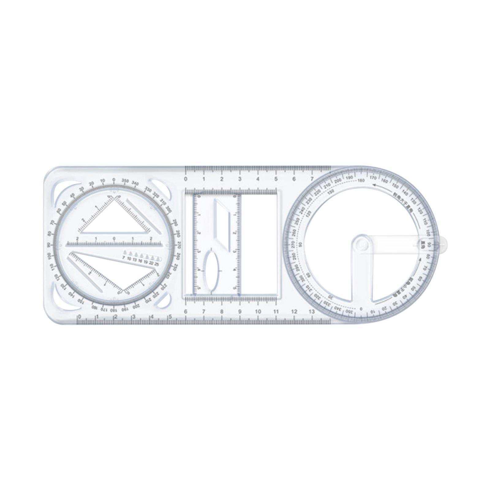 2pcs Multifunctional Ruler Drawing Measuring for Drafting Tailor Office