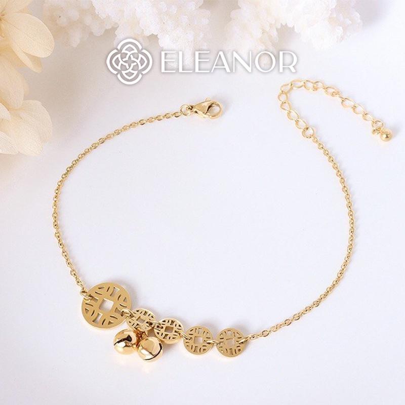 Lắc chân nữ Eleanor Accessories vòng chân nữ mắt xích hình kim tiền phụ kiện trang sức đẹp