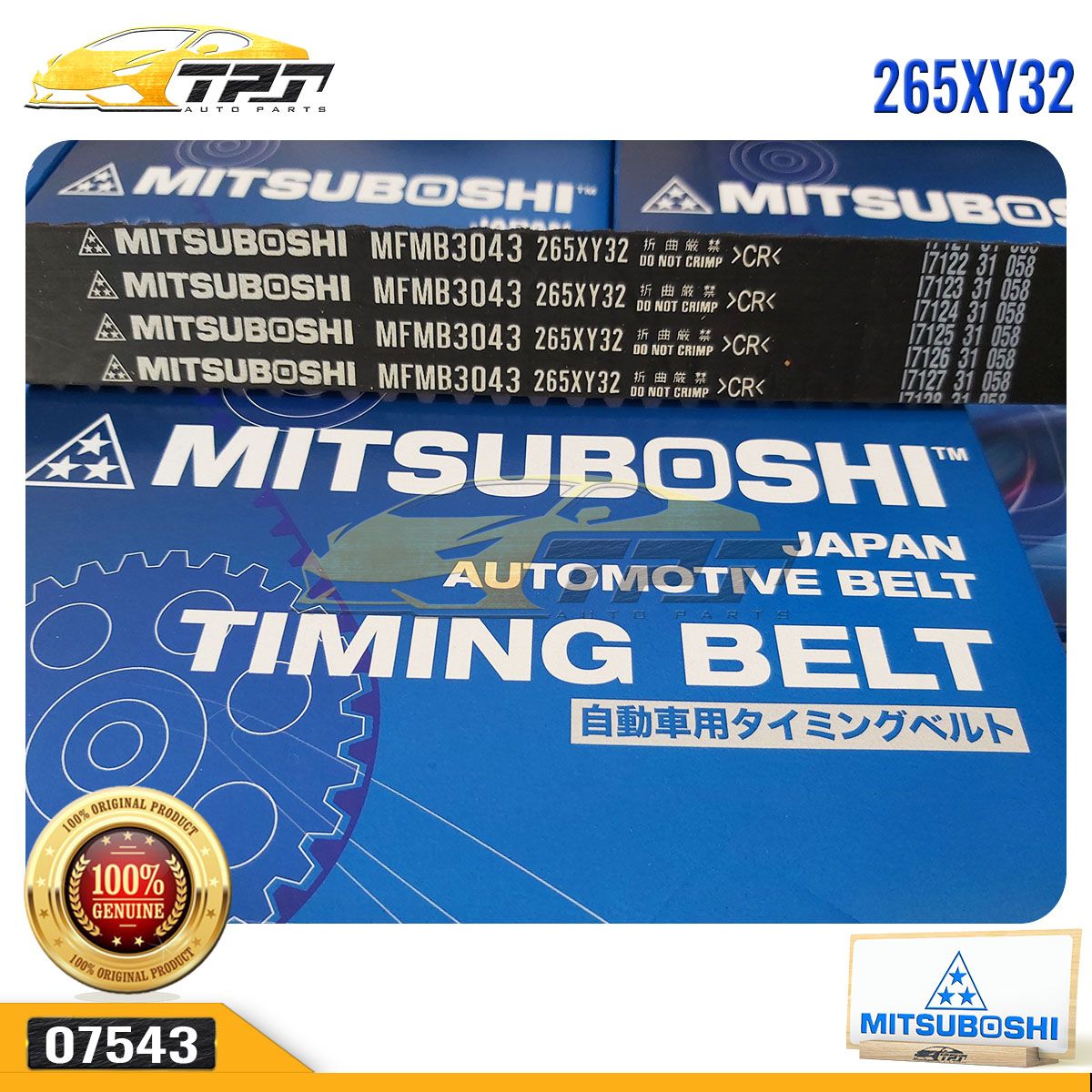 Dây Curoa Cam / Dây Đai Răng Mitsubishi PAJERO 3.5 V6 265XY32 - 265YU32 MITSUBOSHI - Japan