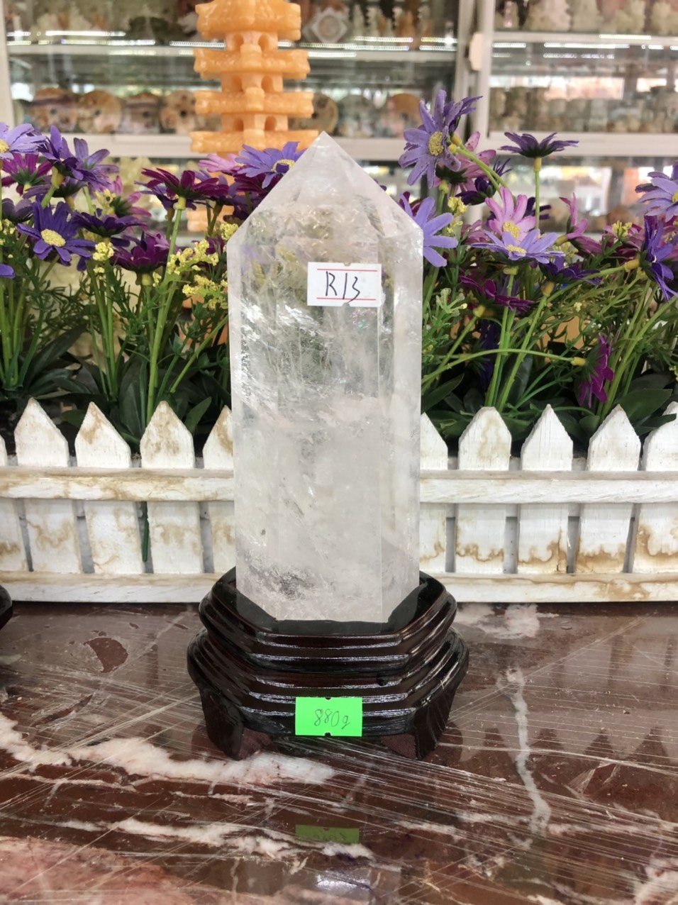 Trụ đá phong thủy trấn trạch đá thạch anh trắng trong - Nặng 600g; 880g và 1,44 kg