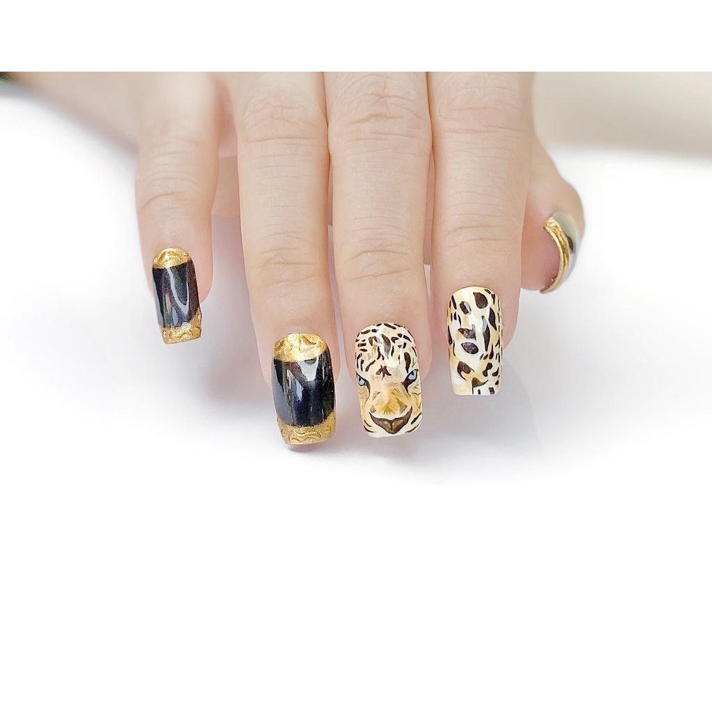 HOT TREND Nail Box &gt; Móng up vẽ trang trí hoạ tiết Cọp TẾT Nhâm Dần