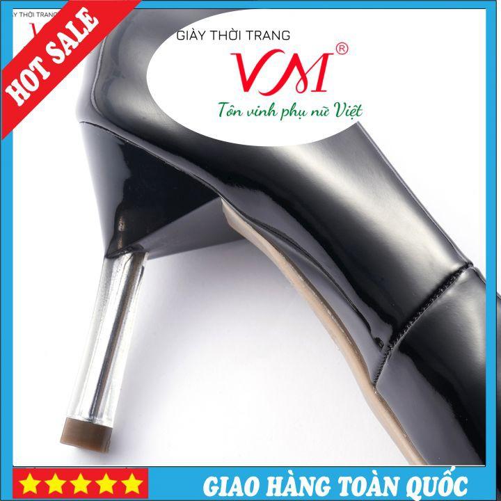 Giày Cao Gót Nữ 7cm, Làm Từ Da Tổng Hợp Bóng Êm Ái, Bền Chắc, Mũi Nhọn, Gót Nhọn Trong Suốt, Sang Trọng