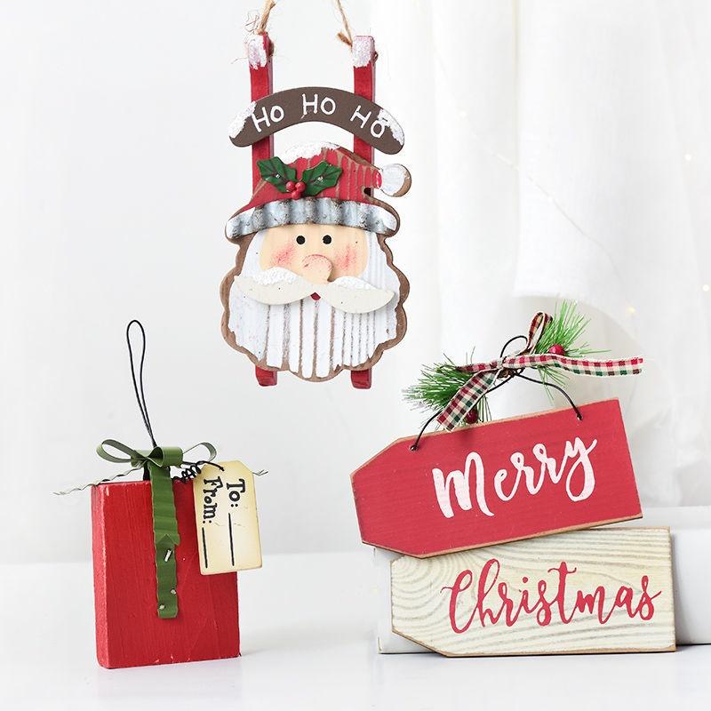 Phụ kiện treo trang trí cây thông giáng sinh bằng gỗ