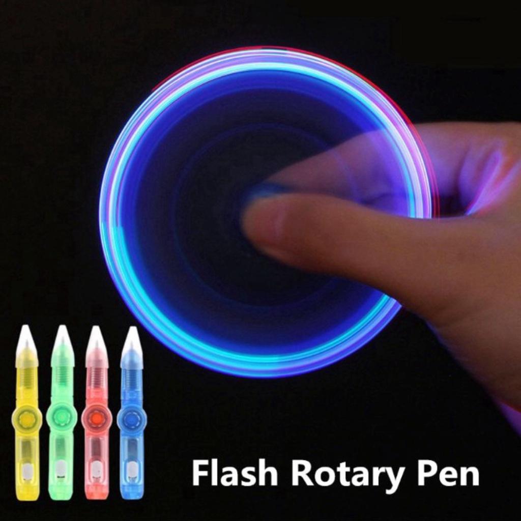Bút spinner phát sáng viết được kiêm con quay-Bút Đồ Chơi Con Quay Fidget Spinner EDC Đèn LED Phát Sáng Trong Đêm