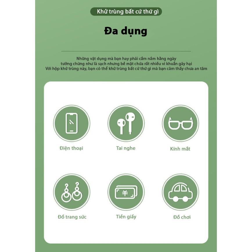 Hộp khử khuẩn đa năng UV Ozone kiêm sạc nhanh không dây 10W