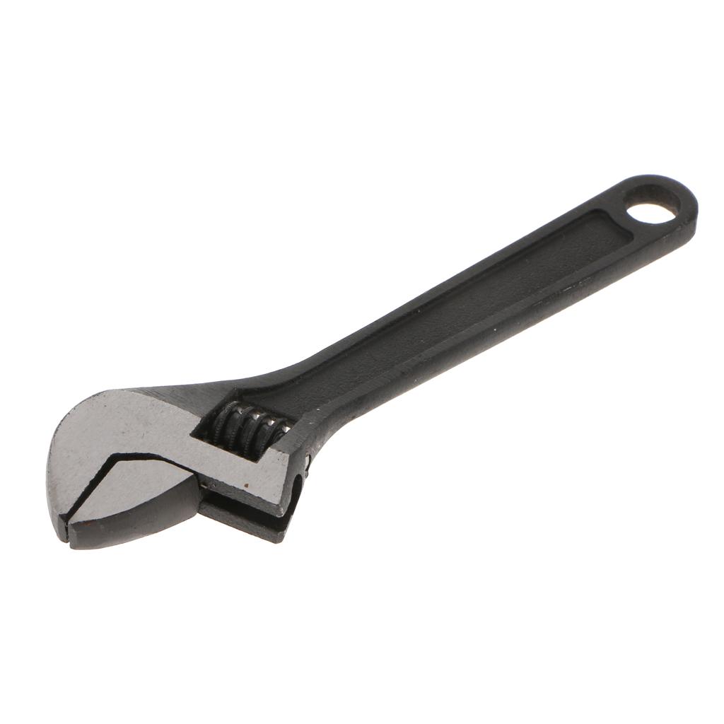 Adjustable Mini Spanner Wrench Short Shank 10mm Opening Steel Wrench 2.5/4In