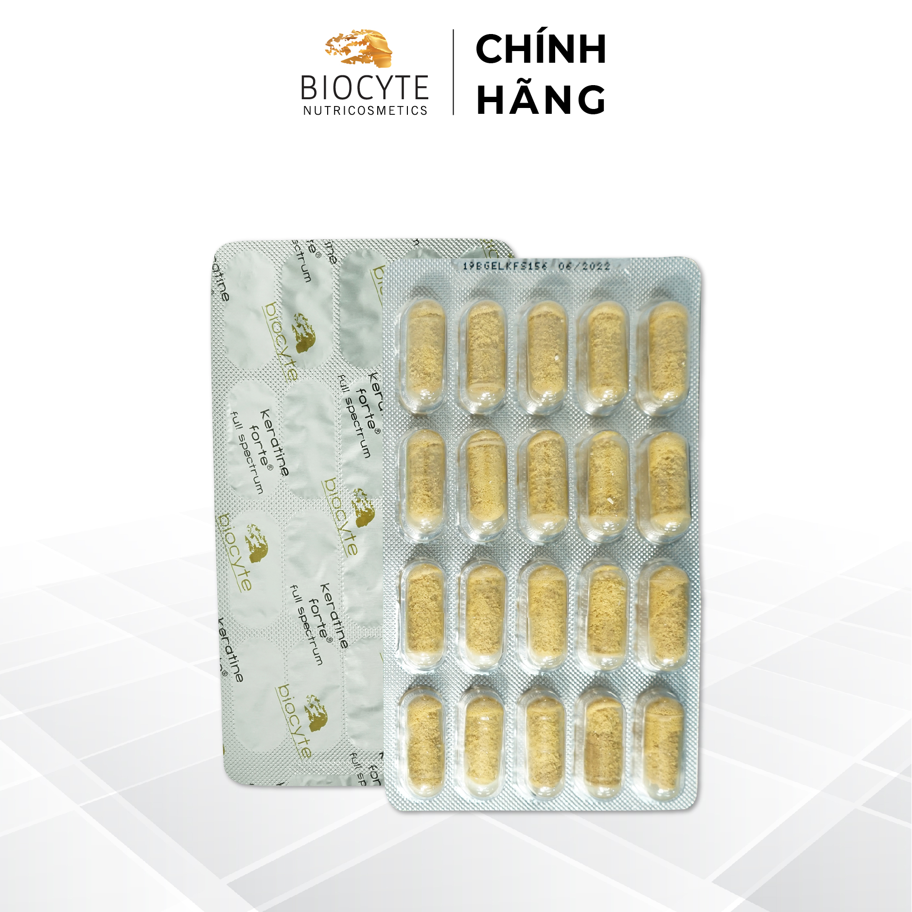 B04 Viên uống giúp tăng cường mọc tóc,giảm rụng tóc BOC Keratine Forte Full Spectrum 40 viên