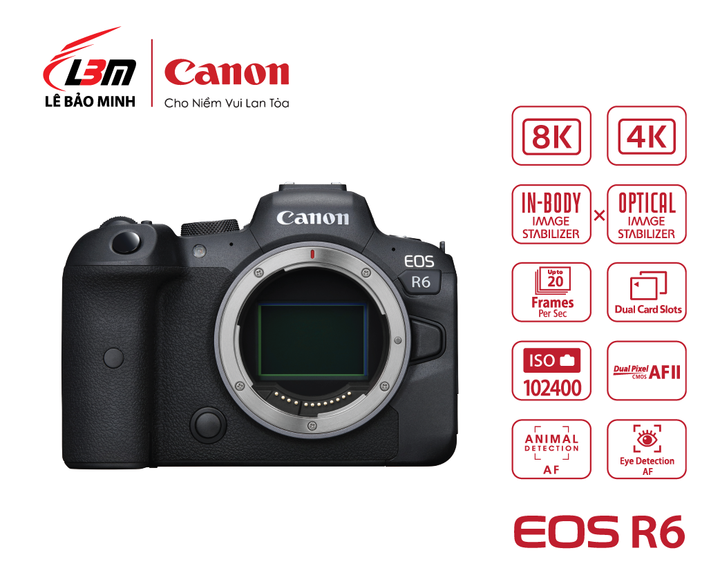 Máy ảnh Canon EOS R6 Body - Hàng Chính Hãng