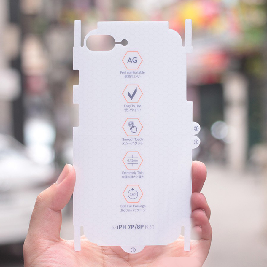 Miếng dán lưng PPF full viền 7 màu cho iphone