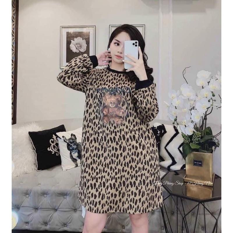 Váy đầm họa tiết báo hở vai