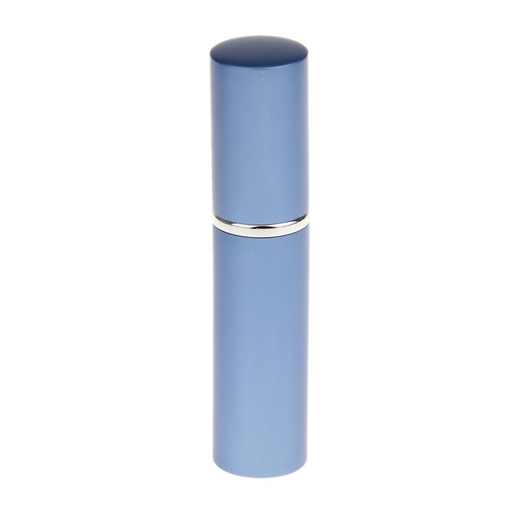 2pcs Portable Perfume Aromatherapy Container Leaking Proof Atomizer Empty Refillable Mist Spray Bottles - Silver and Blue
