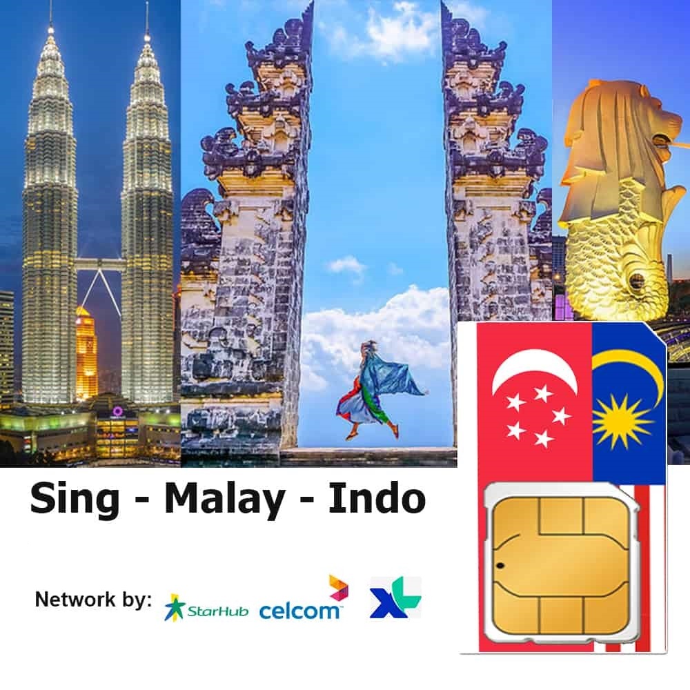 Sim Và Esim Du Lịch Singapore - Malaysia - Thailand - Indonesia - Campuchia Không Tặng 2GB Tốc Độ Cao/Ngày Trong 5 Ngày - Mẫu ngẫu nhiên