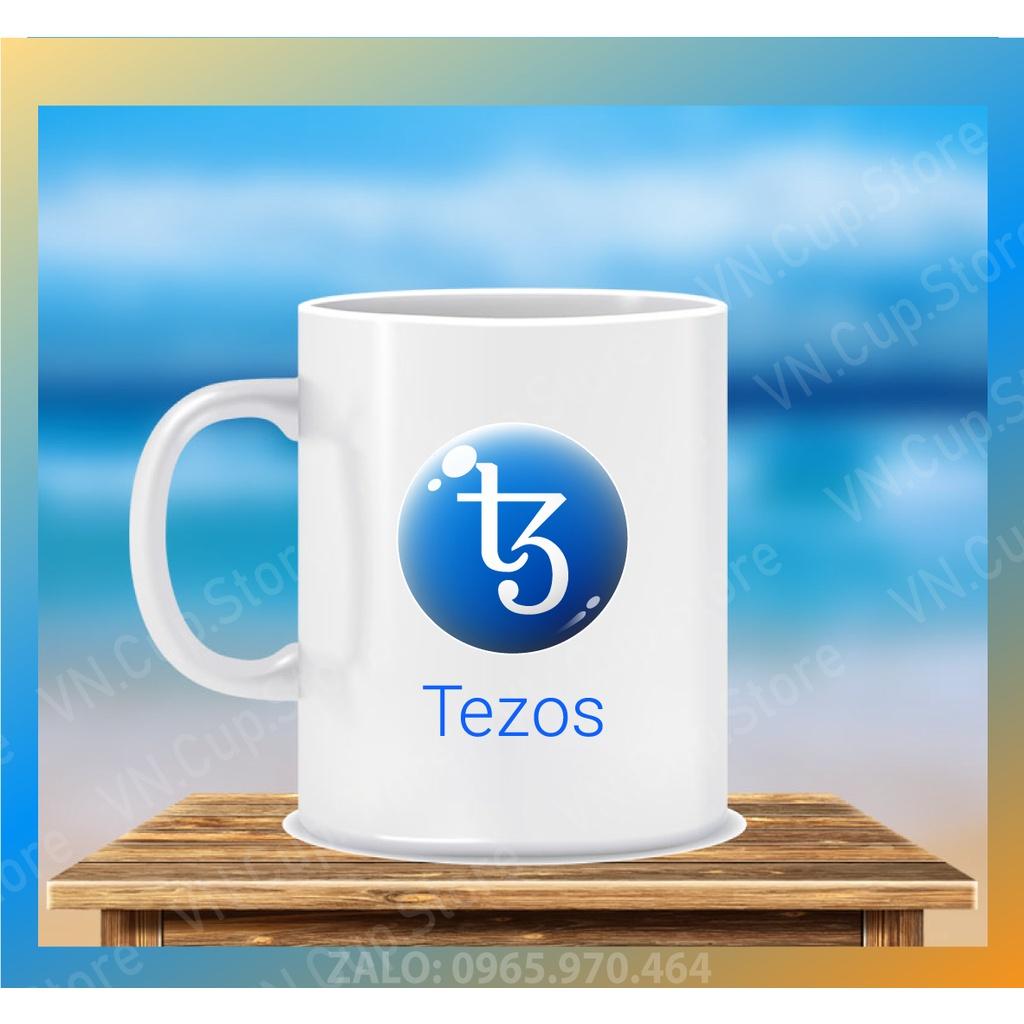 Ly Sứ, Cốc Sứ in Họa Tiết Đồng Coin Tezos - In Hình Ảnh, Logo Theo Yêu Cầu - In Hình CÁ NHÂN, LỚP, NHÓM, CÔNG TY