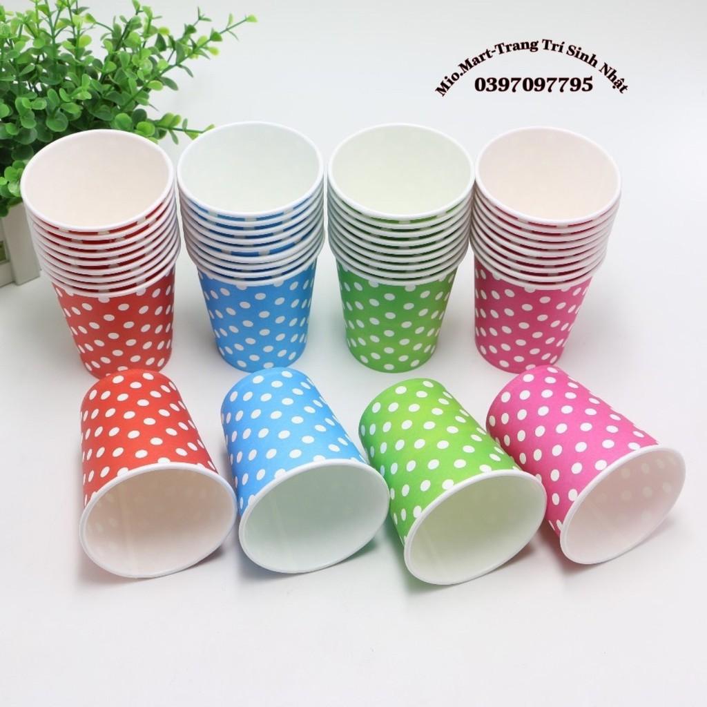 Set 10 Cốc Trang Trí Sinh Nhật, Ly Giấy Tiệc,Party Các Màu BB30