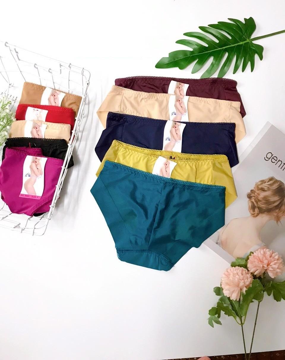 Combo 10 Quần Lót Nữ Trơn Beautiful Spring 5401 – Thun Lạnh Không Đường May, Siêu Mềm Mịn