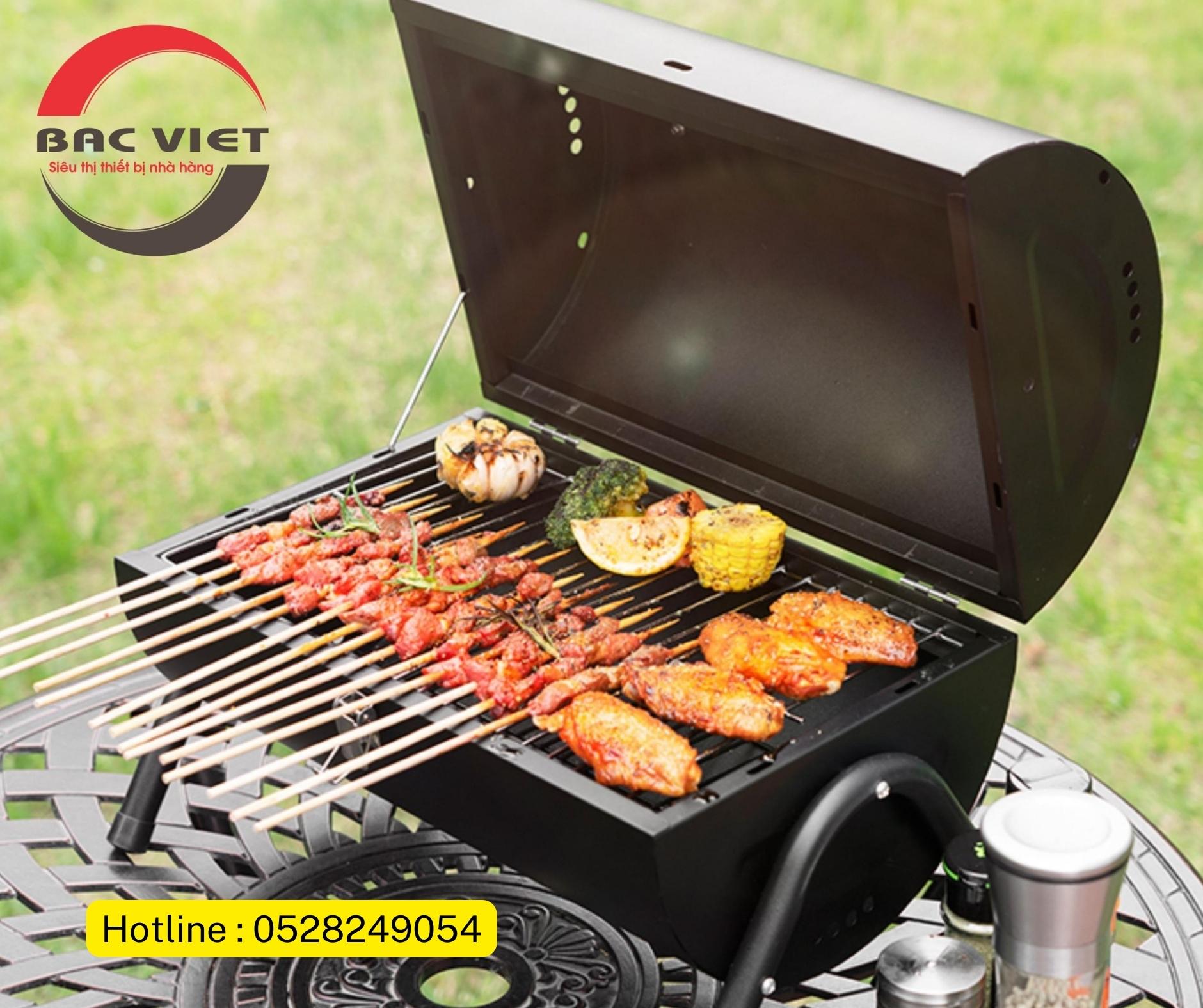 BẾP NƯỚNG THAN HOA BBQ MINI [ TẶNG VỈ NƯỚNG] NGOÀI TRỜI CẦM TAY CHO GIA ĐÌNH