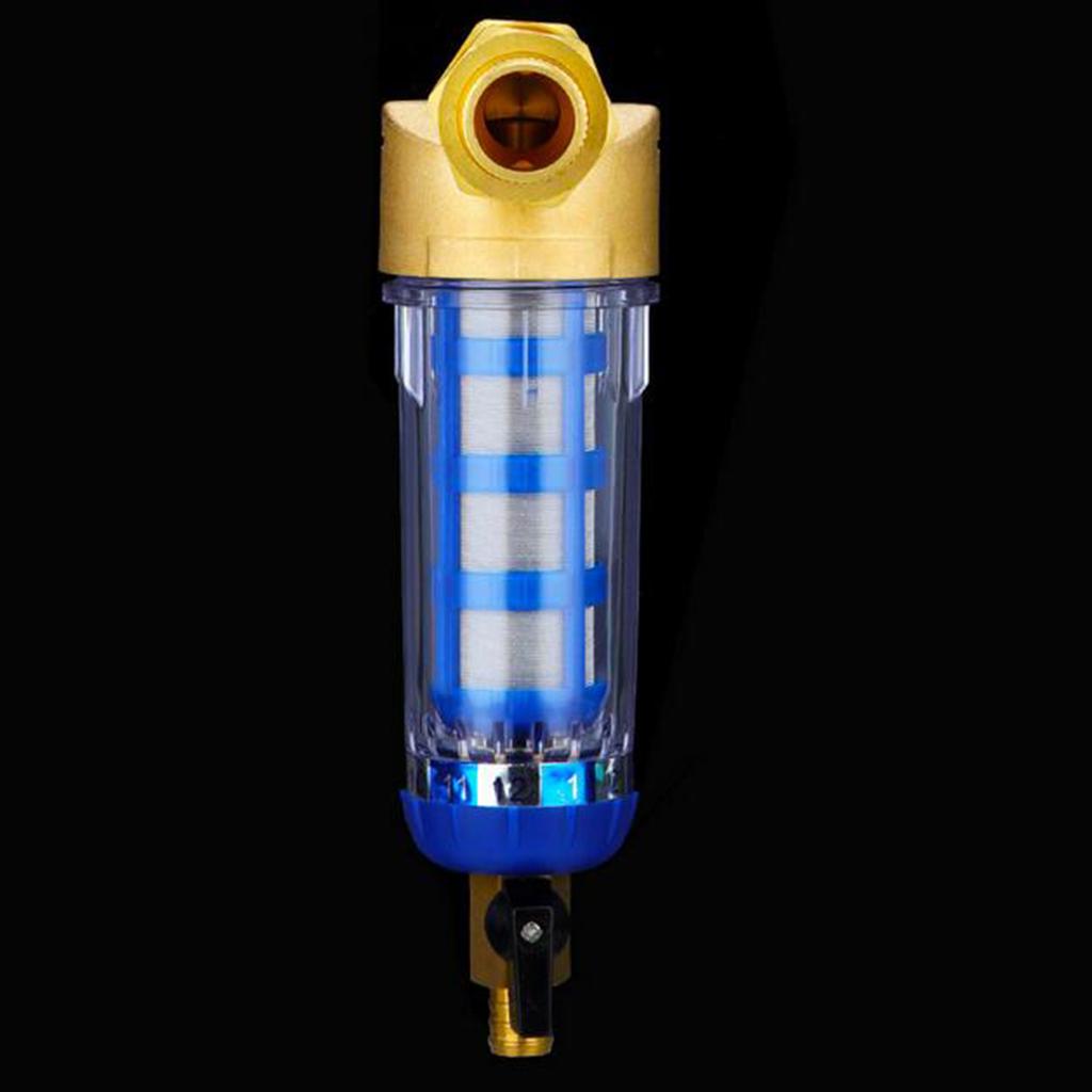 Stainless Steel Copper Port Whole House Sediment Water Filter Pipes 1/2"