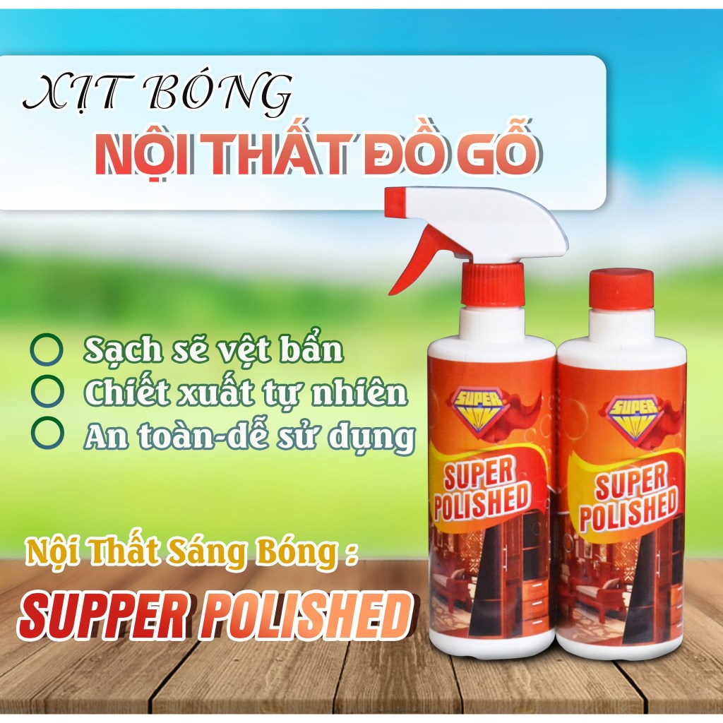 Chai Xịt Làm Sạch Lưu Hương Làm Bóng Đồ Nội Thất Gỗ Như Cửa Tủ Bàn Ghế Dung Tích 500ml