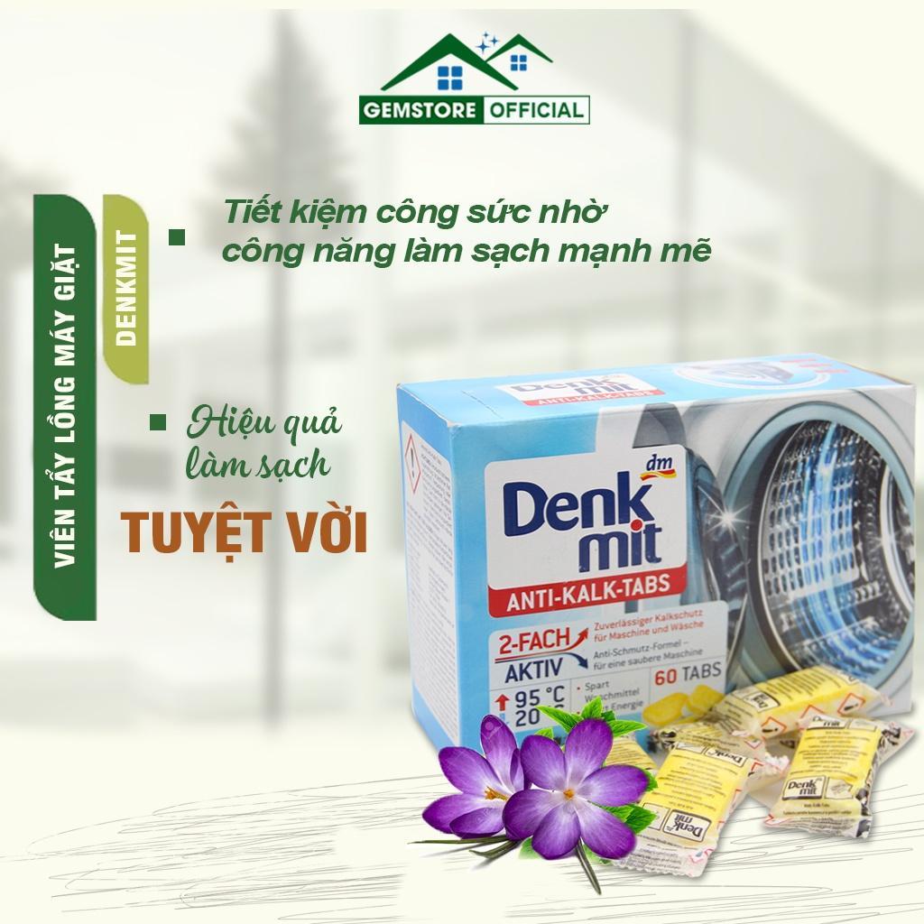 Viên Tẩy Lồng Máy Giặt Denkmit, Tẩy Sạch Cặn Bẩn Trong Lồng Và Gioăng Máy Giặt, An Toàn, Hiệu Quả, Nhập Đức - 1 Viên