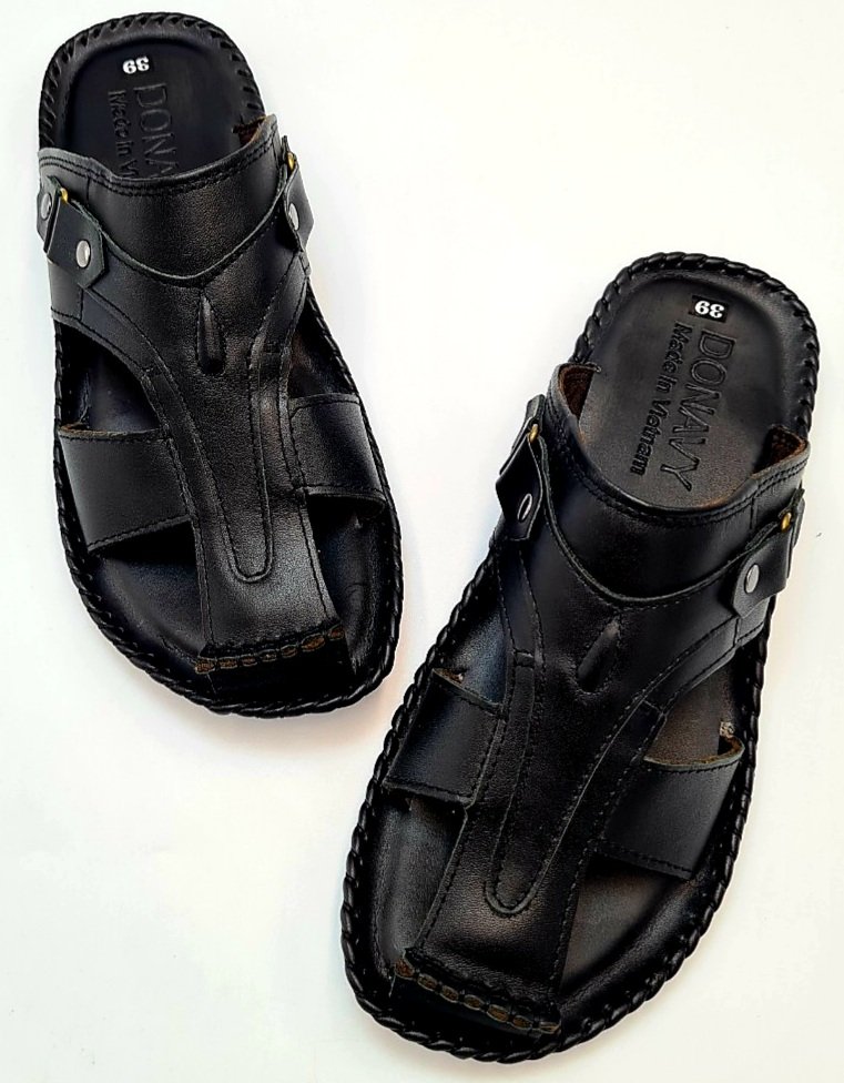 DÉP NAM QUAI RỌ DA BÒ 100%, DONAVY QRD, SẮC XẢO TỪNG CHI TIẾT, HÀNG CÔNG TY CAO CẤP