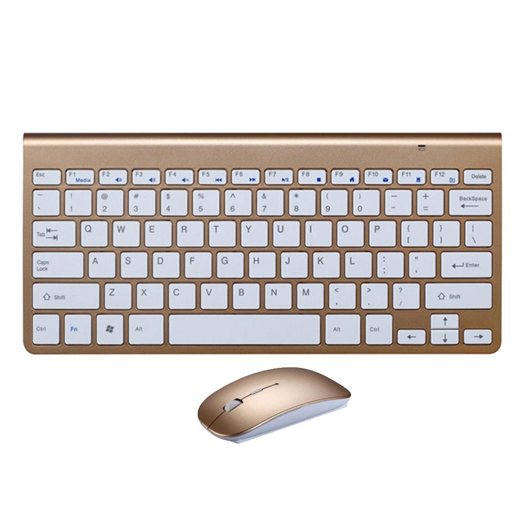 Ultra-Slim Wireless Keyboard And Mouse Combo 78 Keys With USB Receiver