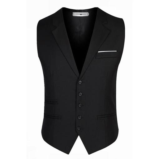 áo gile nam phong cách châu âu thiết kế cổ vest sang chảnh độc lạ, phom áo ôm tinh tế, mạnh mẽ tôn dáng - N32