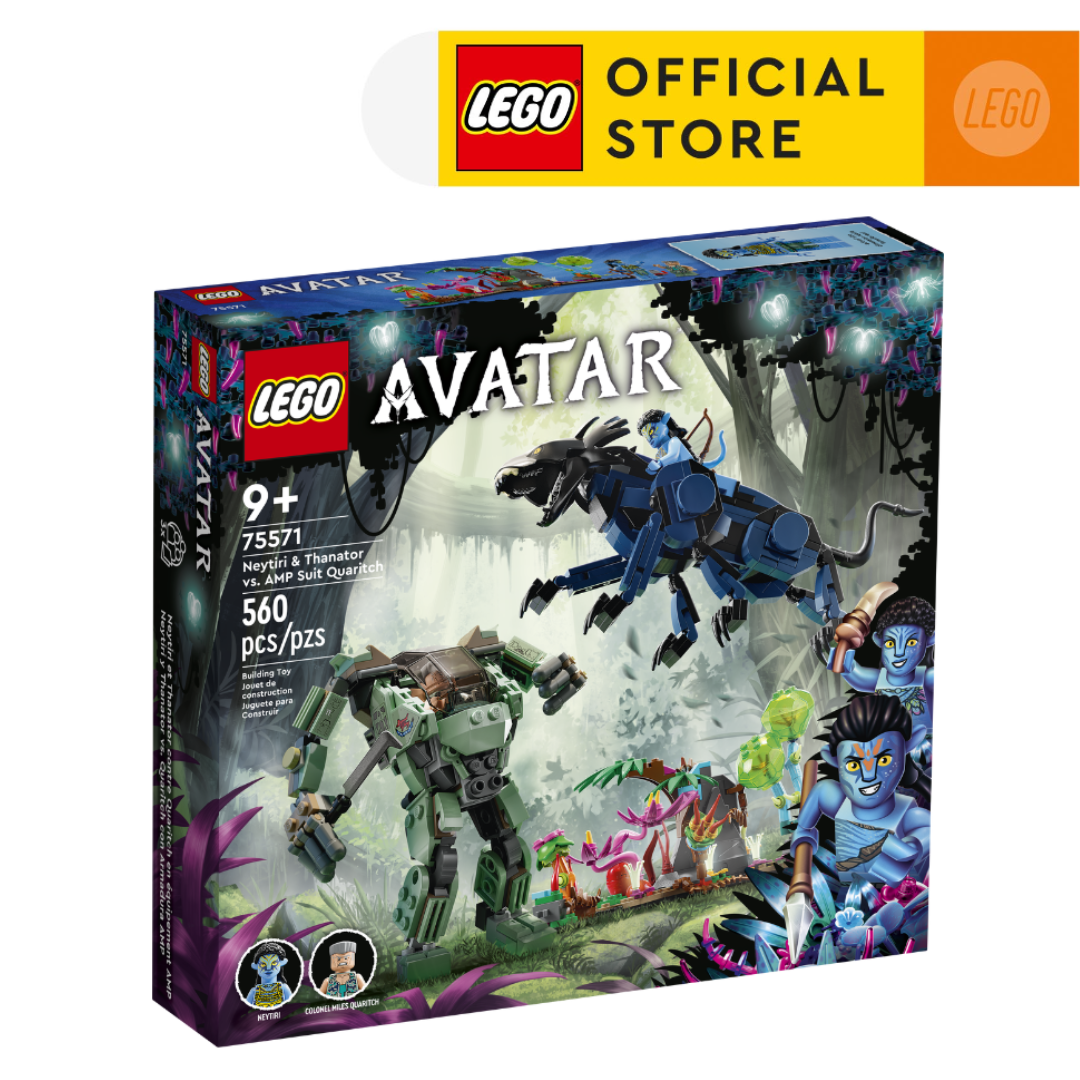 Đồ chơi lắp ráp LEGO AVATAR 75571 Neytiri &amp; Thanator Đối đầu Chiến Giáp Quaritch (560 chi tiết)