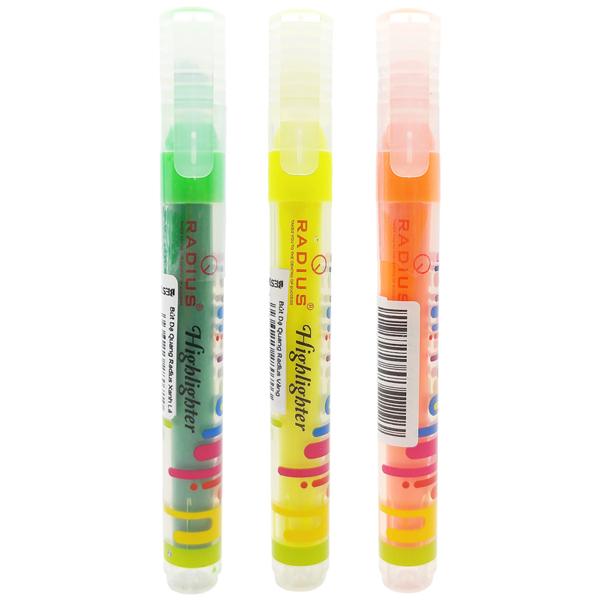 Vỉ 3 Bút Dạ Quang Highlighter Radius