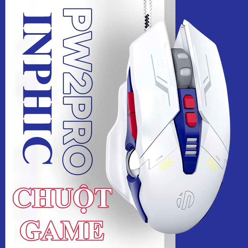 Combo bàn phím và chuột có dây chuyên game INPHIC K9 + PW2PRO có đèn led 7 màu cực đẹp dành cho game thủ - Hàng Chính Hãng