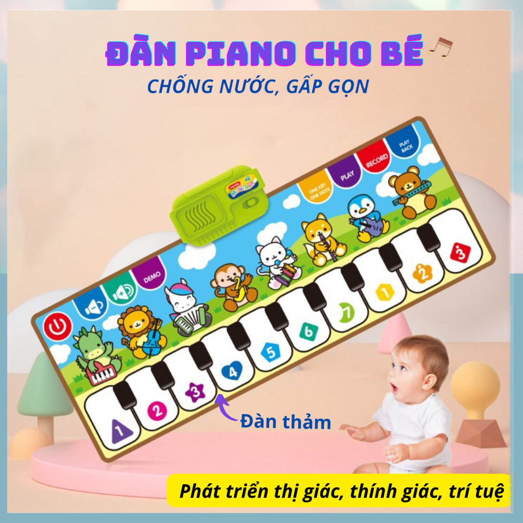 Đồ Chơi Đàn Piano Cho Bé Kích Thích Thị Giác, Âm Thanh Tự Sáng Tạo Bản Nhạc, Có Ghi Âm Giọng Nói Bé