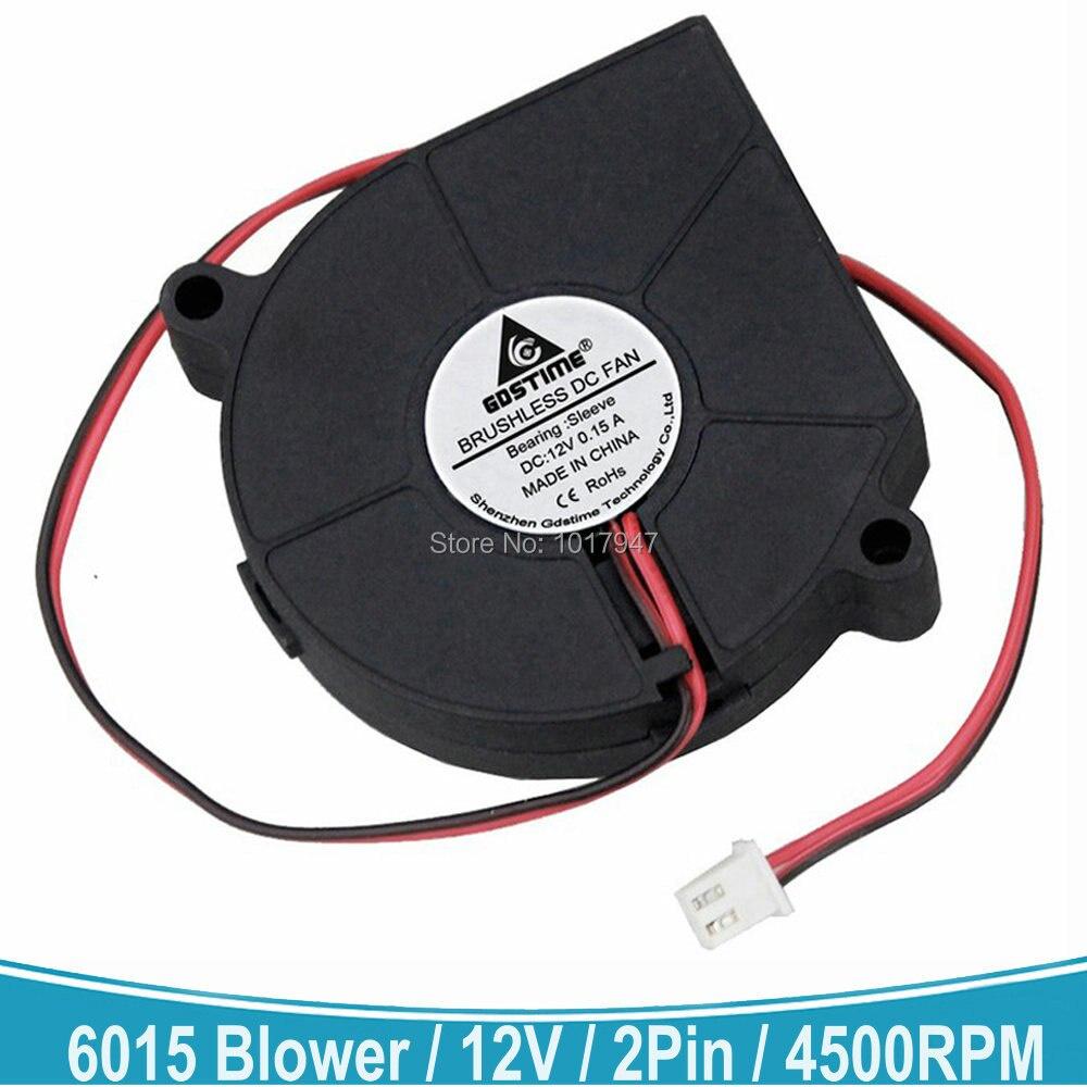 1 Quạt Tản Nhiệt Không Chổi Than 60mm X 15mm 12v 2pin Dc 6015