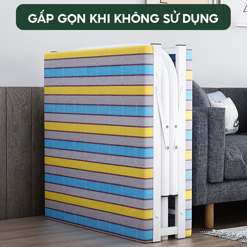 Giường gấp đôi không đệm NIKITA, Gọn nhẹ chắc chắn,  giá rẻ cho người dùng - Mẫu mới 2024