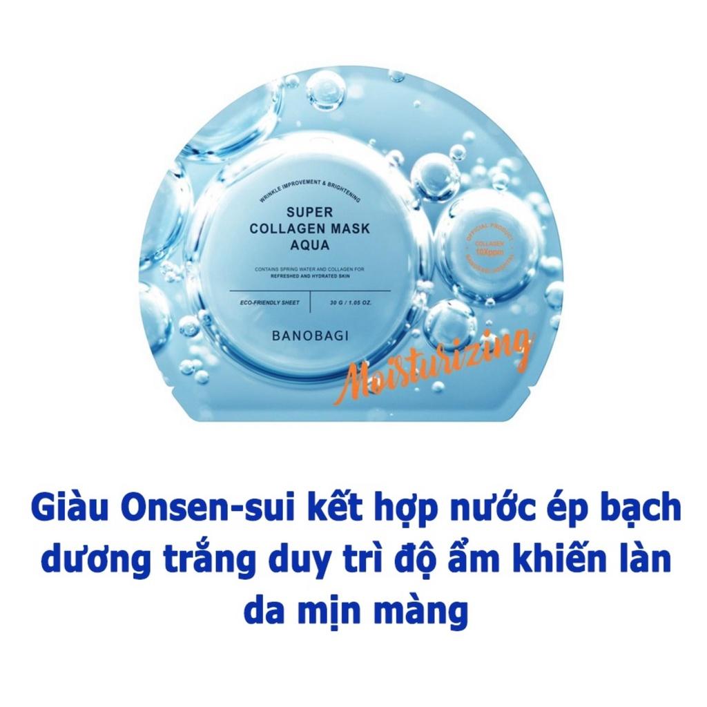 Combo 5 Mặt Nạ Giấy Banobagi Super Collagen Mask Aqua 30ml/Miếng